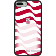 iPhone 7 Plus / 8 Plus Case Hülle - Silikon schwarz Vereinigten Staaten 2026 personalisierbares Fussballtrikot