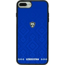 iPhone 7 Plus / 8 Plus Case Hülle - Silikon schwarz Usbekistan 2026 personalisierbares Fussballtrikot