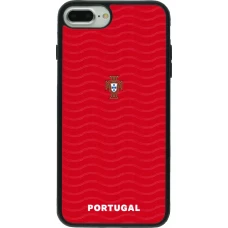 iPhone 7 Plus / 8 Plus Case Hülle - Silikon schwarz Portugal 2026 personalisierbares Fussballtrikot