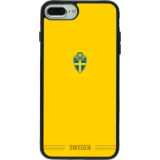 iPhone 7 Plus / 8 Plus Case Hülle - Silikon schwarz Schweden 2026 personalisierbares Fussballtrikot