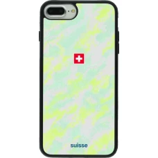 iPhone 7 Plus / 8 Plus Case Hülle - Silikon schwarz Schweiz Away 2026 personalisierbares Fussballtrikot