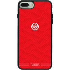 iPhone 7 Plus / 8 Plus Case Hülle - Silikon schwarz Tunesien 2026 personalisierbares Fussballtrikot