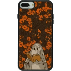 Coque iPhone 7 Plus / 8 Plus - Silicone rigide noir Halloween 2026 Ghost reading