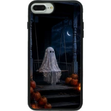 iPhone 7 Plus / 8 Plus Case Hülle - Silikon schwarz Halloween 2026 Ghost on a swing