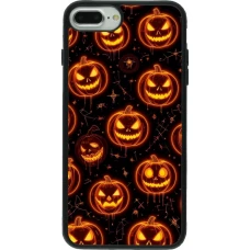 iPhone 7 Plus / 8 Plus Case Hülle - Silikon schwarz Halloween 2026 Pattern Pumpkins