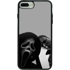 Coque iPhone 7 Plus / 8 Plus - Silicone rigide noir Halloween 2026 Scream and Michael Myers