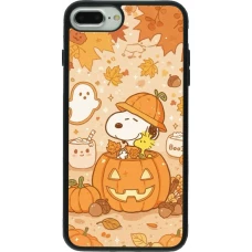 Coque iPhone 7 Plus / 8 Plus - Silicone rigide noir Halloween 2026 Snoopy Halloween