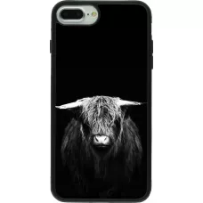 Coque iPhone 7 Plus / 8 Plus - Silicone rigide noir Highland calf black