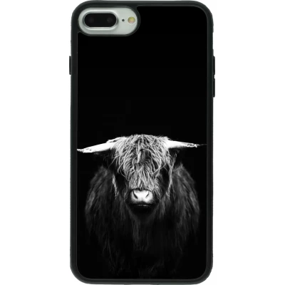Coque iPhone 7 Plus / 8 Plus - Silicone rigide noir Highland calf black