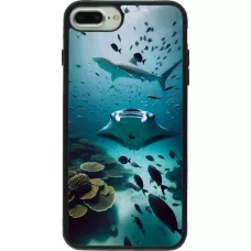 iPhone 7 Plus / 8 Plus Case Hülle - Silikon schwarz Manta Lagune Reinigung