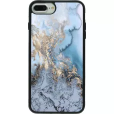 Coque iPhone 7 Plus / 8 Plus - Silicone rigide noir Marble 04