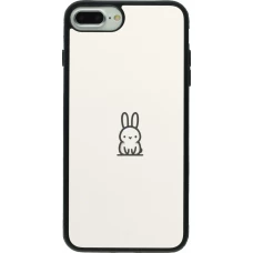 iPhone 7 Plus / 8 Plus Case Hülle - Silikon schwarz Minimal Häschen Süße