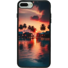 iPhone 7 Plus / 8 Plus Case Hülle - Silikon schwarz Paradies Malediven