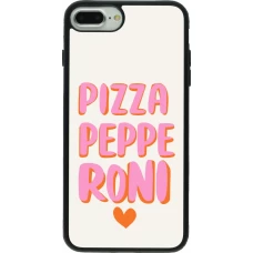 iPhone 7 Plus / 8 Plus Case Hülle - Silikon schwarz Pizza pepperoni 2026