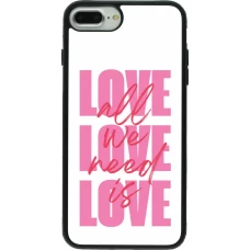 iPhone 7 Plus / 8 Plus Case Hülle - Silikon schwarz Saint Valentines Day 26 Love all we need is