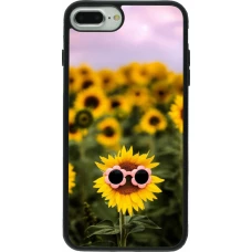 Coque iPhone 7 Plus / 8 Plus - Silicone rigide noir Sunflower with glasses Spring 2026