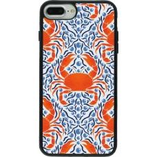 Coque iPhone 7 Plus / 8 Plus - Silicone rigide noir Crabs and pearls Summer 2026