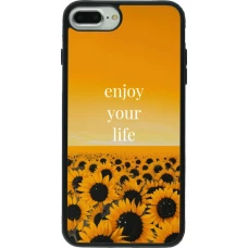 iPhone 7 Plus / 8 Plus Case Hülle - Silikon schwarz Summer 2026 Enjoy your life