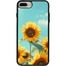 Coque iPhone 7 Plus / 8 Plus - Silicone rigide noir Sunflowers Summer 2026