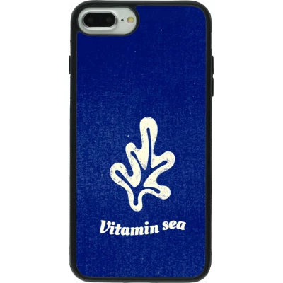 Coque iPhone 7 Plus / 8 Plus - Silicone rigide noir Vitamin sea Summer 2026