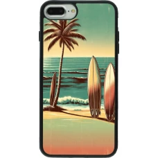 iPhone 7 Plus / 8 Plus Case Hülle - Silikon schwarz Surf Paradise