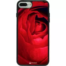 Coque iPhone 7 Plus / 8 Plus - Silicone rigide noir Valentine 2022 Rose