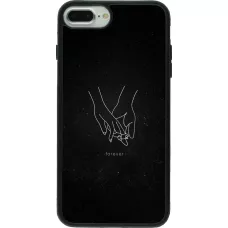 iPhone 7 Plus / 8 Plus Case Hülle - Silikon schwarz Valentine 2023 hands forever