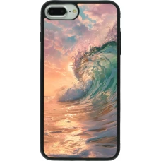Coque iPhone 7 Plus / 8 Plus - Silicone rigide noir Wave Sunset