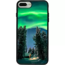 iPhone 7 Plus / 8 Plus Case Hülle - Silikon schwarz Winter 22 Northern Lights