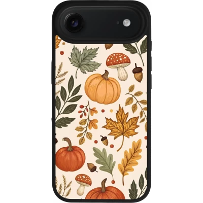 Coque iPhone Air - Silicone rigide noir Autumn 25 Autumn pattern
