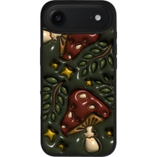 Coque iPhone Air - Silicone rigide noir Autumn 26 3D mushrooms