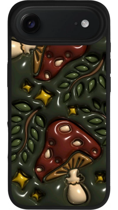 Coque iPhone Air - Silicone rigide noir Autumn 26 3D mushrooms