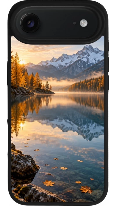 Coque iPhone Air - Silicone rigide noir Autumn 26 Autumn lake