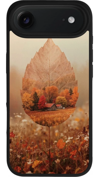 Coque iPhone Air - Silicone rigide noir Autumn 26 Autumn leaf