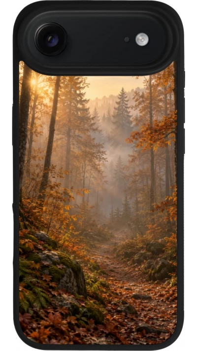 Coque iPhone Air - Silicone rigide noir Autumn 26 Autumn walk