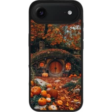 Coque iPhone Air - Silicone rigide noir Autumn 26 Hobbit house