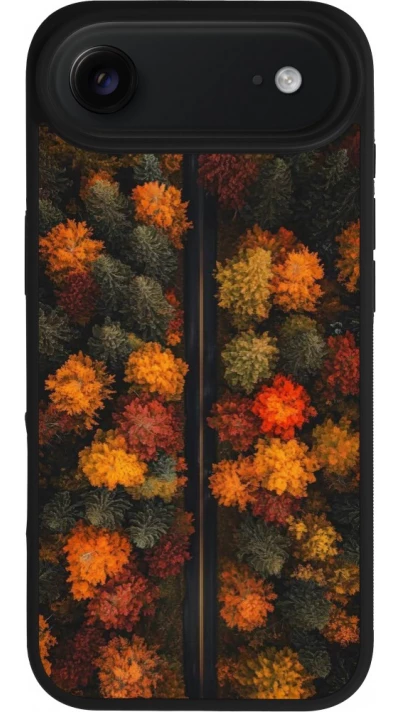 Coque iPhone Air - Silicone rigide noir Autumn 26 Road in autumn