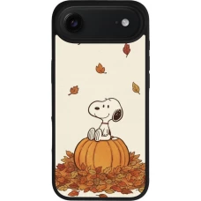 Coque iPhone Air - Silicone rigide noir Autumn 26 Snoopy autumn