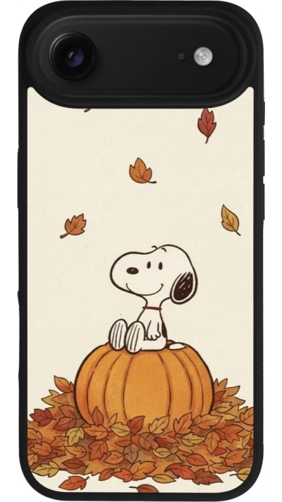 Coque iPhone Air - Silicone rigide noir Autumn 26 Snoopy autumn