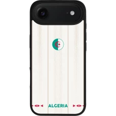 Coque iPhone Air - Silicone rigide noir Maillot de football Algérie 2026 personnalisable