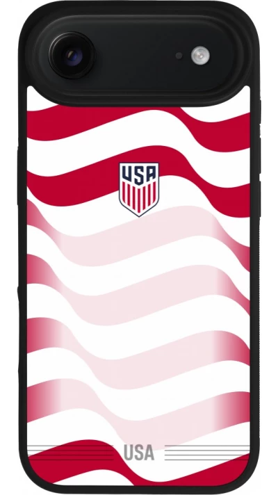 iPhone Air Case Hülle - Silikon schwarz Vereinigten Staaten 2026 personalisierbares Fussballtrikot