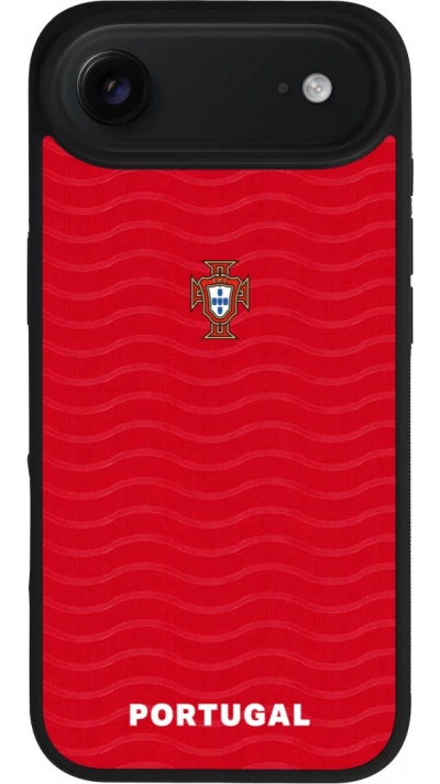 iPhone Air Case Hülle - Silikon schwarz Portugal 2026 personalisierbares Fussballtrikot