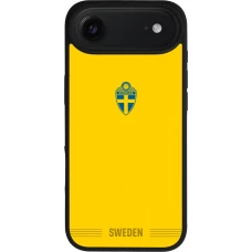iPhone Air Case Hülle - Silikon schwarz Schweden 2026 personalisierbares Fussballtrikot