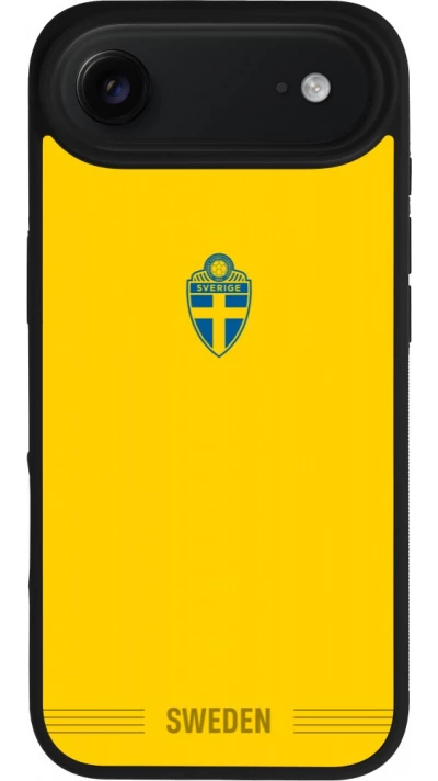 iPhone Air Case Hülle - Silikon schwarz Schweden 2026 personalisierbares Fussballtrikot