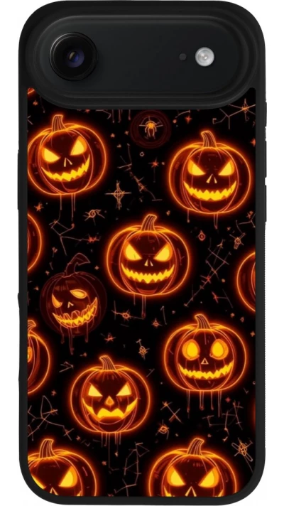 iPhone Air Case Hülle - Silikon schwarz Halloween 2026 Pattern Pumpkins
