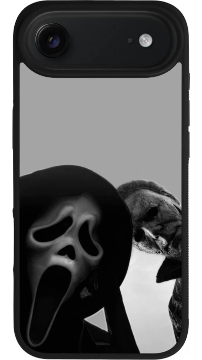 iPhone Air Case Hülle - Silikon schwarz Halloween 2026 Scream and Michael Myers