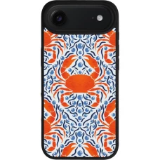 iPhone Air Case Hülle - Silikon schwarz Crabs and pearls Summer 2026