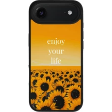 iPhone Air Case Hülle - Silikon schwarz Summer 2026 Enjoy your life
