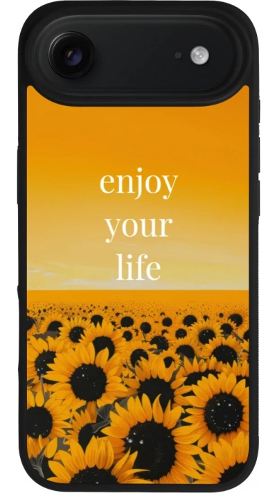 iPhone Air Case Hülle - Silikon schwarz Summer 2026 Enjoy your life
