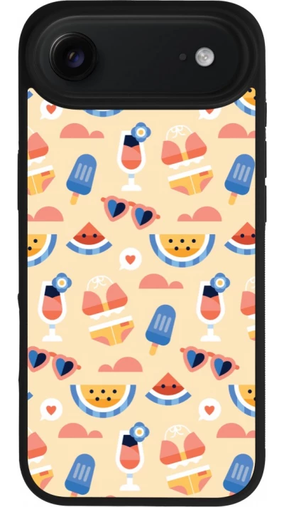 iPhone Air Case Hülle - Silikon schwarz Pattern Summer 2026